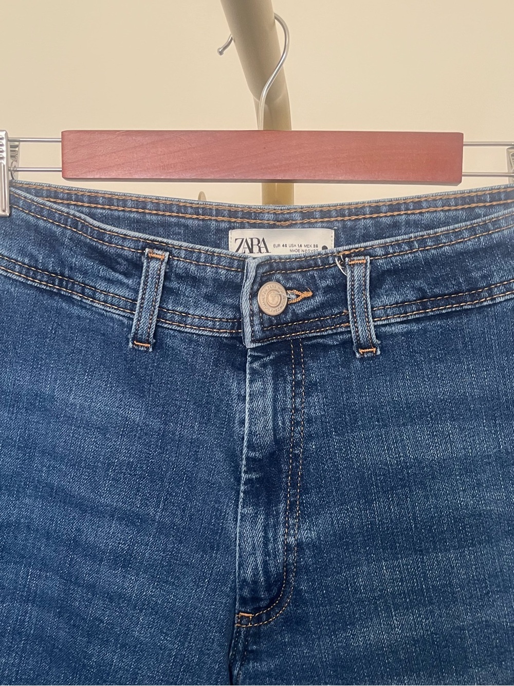 Zara Marine Straight High Rise Jeans “Indigo” (Size 14) 32 - Picture 4 of 8